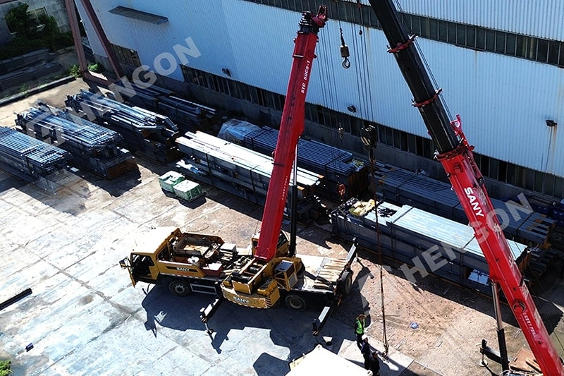 Hengon Ships Prefab Steel Structure for U.S. Cement Plant Project